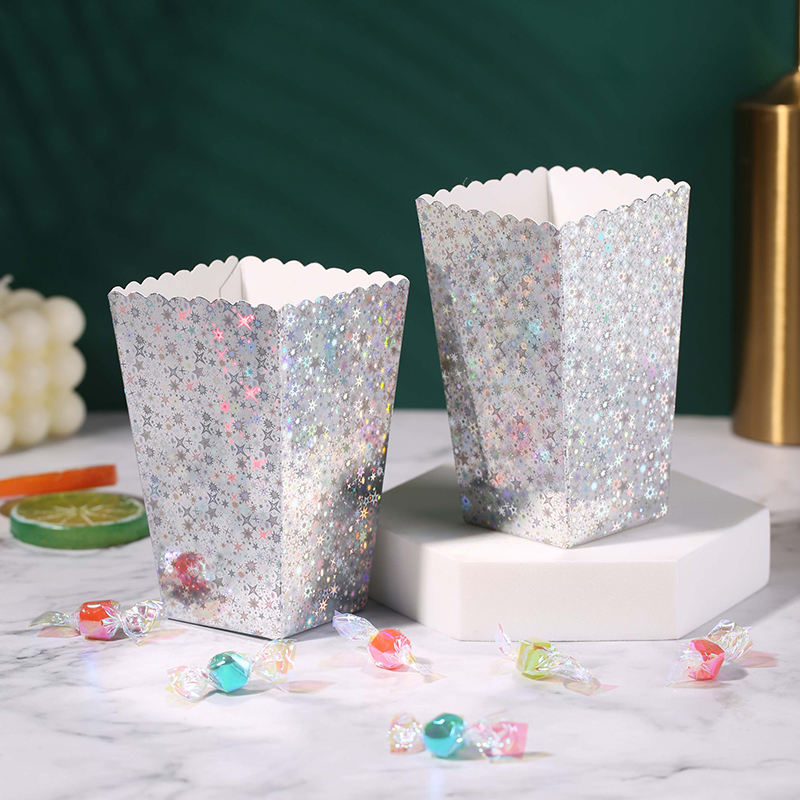 Food Snacks Candy - กล่องกระดาษลายการ์ตูน 25/50 ชิ้น สำหรับใส่ขนม ของขวัญ ข้าวโพดคั่ว