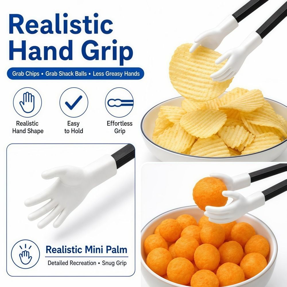 Food Snacks Game - ตะเกียบขนมแบบใช้ซ้ำได้ น้ำหนักเบา ทำจากวัสดุ PLA ที่ไม่ลื่น ทนทาน