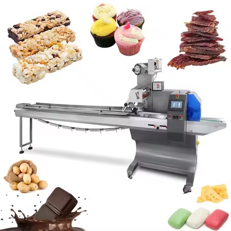 Food Snacks Candy - เครื่องบรรจุแบบอัตโนมัติสำหรับขนมสายไหมเนื้อนุ่ม - ปิดผนึกได้อย่างมั่นคง ใช้งานง่าย อุปกรณ์บรรจุภัณฑ์อาหาร