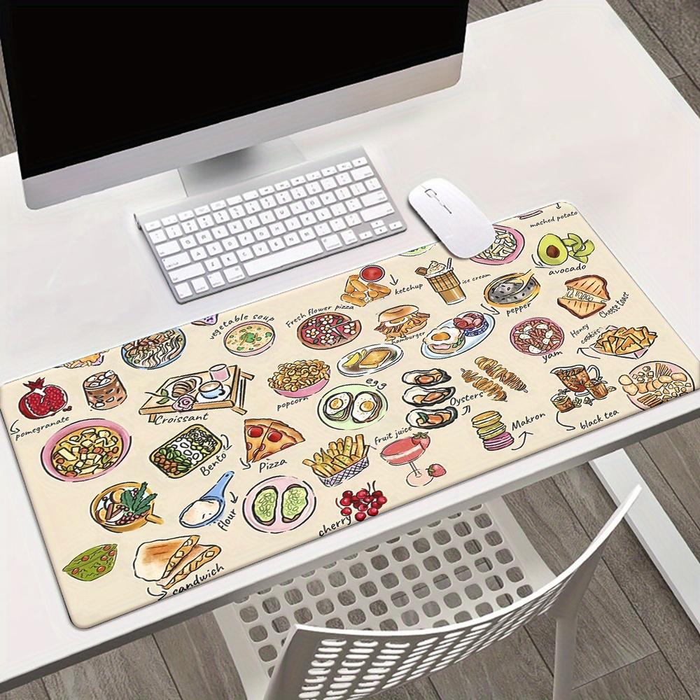 Food Snacks Game - แผ่นรองเมาส์ขนาดใหญ่ Xxl ลายขนมและอาหาร แผ่นรองเมาส์สำหรับเกมเมอร์ อุปกรณ์สำนักงาน แผ่นรองโต๊ะคอมพิวเตอร์