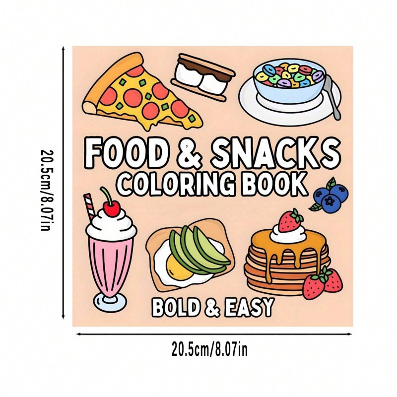 สมุดระบายสีธีมอาหารและขนมขบเคี - Food Snacks Coloring Book บทวิจารณ์และราคา