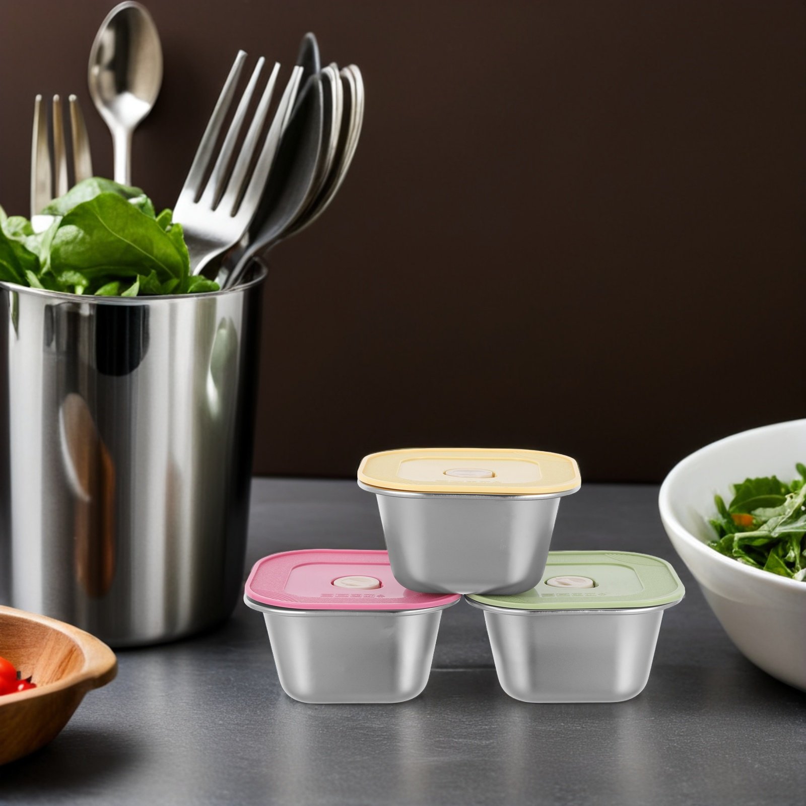 ชุดภาชนะใส่อาหารว่างสแตนเลส 3  - Food Prep Snacks บทวิจารณ์และราคา