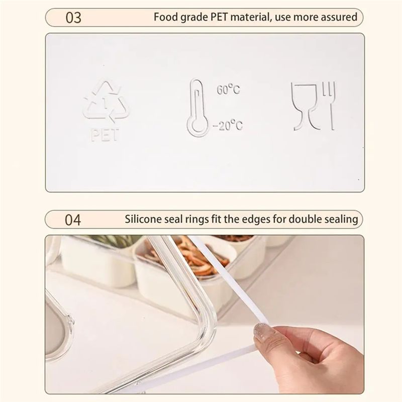 ถาดแบ่งช่อง 9 ช่องพร้อมฝาปิด ก - Food Snacks Candy บทวิจารณ์และราคา