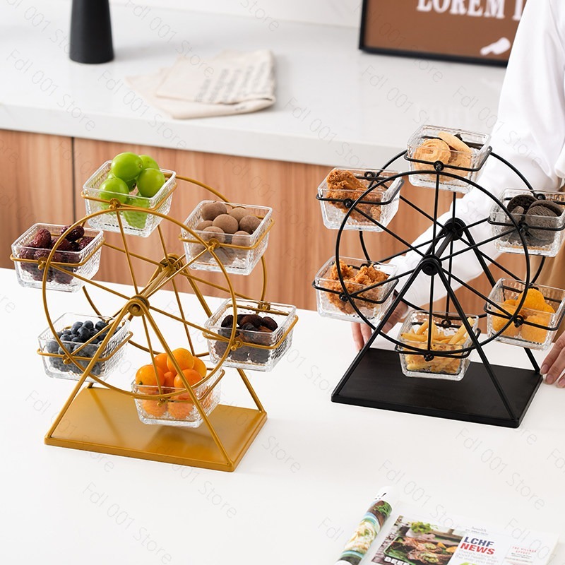ชั้นวางขนมผลไม้แบบหมุนได้ ชั้น - Food Snacks With Iron บทวิจารณ์และราคา