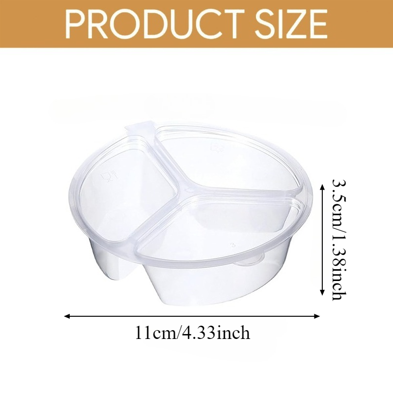กล่องใส่ขนม 3 ช่อง พร้อมฝาปิดก - Food Prep Snacks บทวิจารณ์และราคา