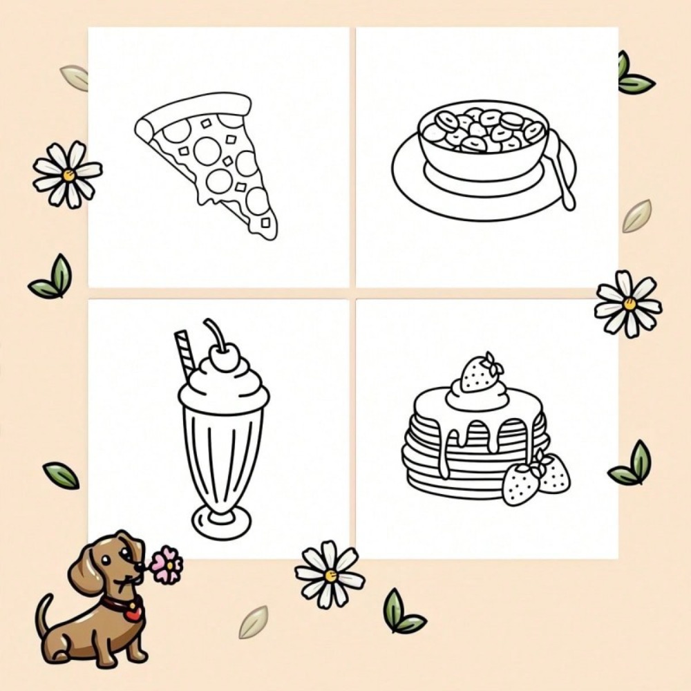 สมุดระบายสีอาหารและขนม 24 หน้า - Food Snacks Coloring Book บทวิจารณ์และราคา