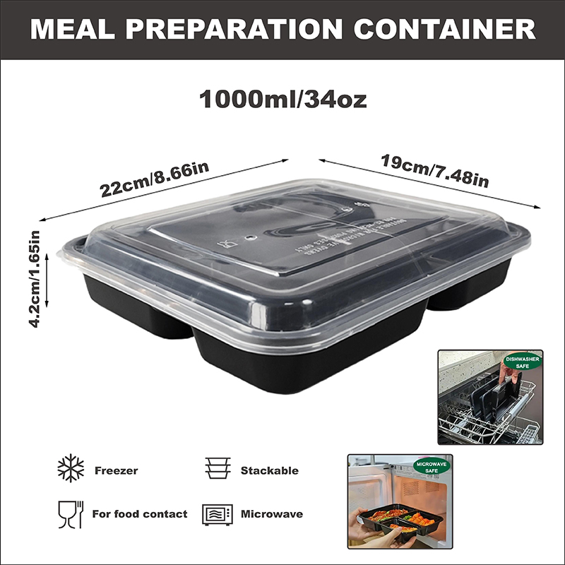 กล่องเตรียมอาหาร 3 ช่อง ขนาด 3 - Food Prep Snacks บทวิจารณ์และราคา